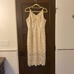 Dress the Population ivory lace dress!